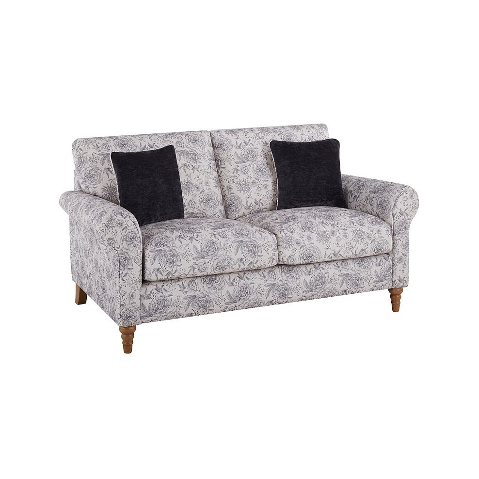 Bramble Country Style 2 Seater Sofa in Melrose Carbon with Charcoal Scatters