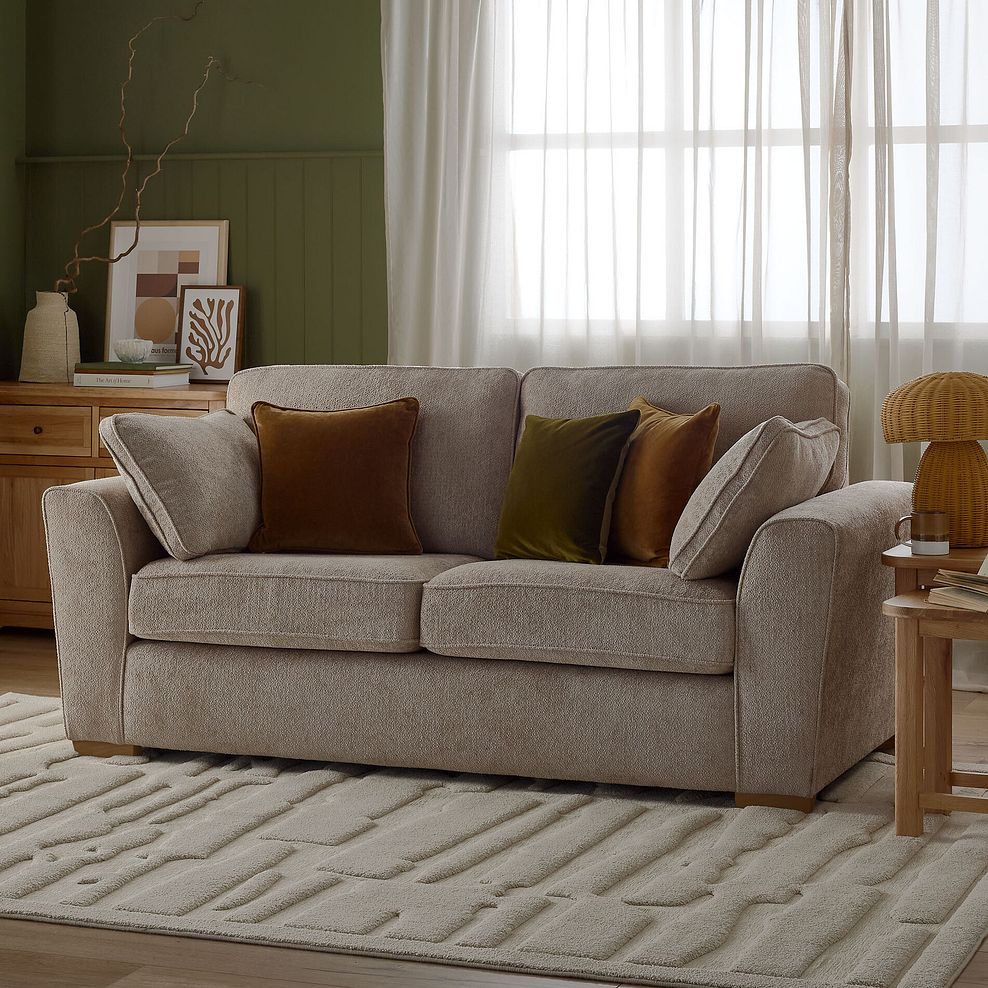 Melton 2 Seater Sofa in  Tilda Latte Fabric 1
