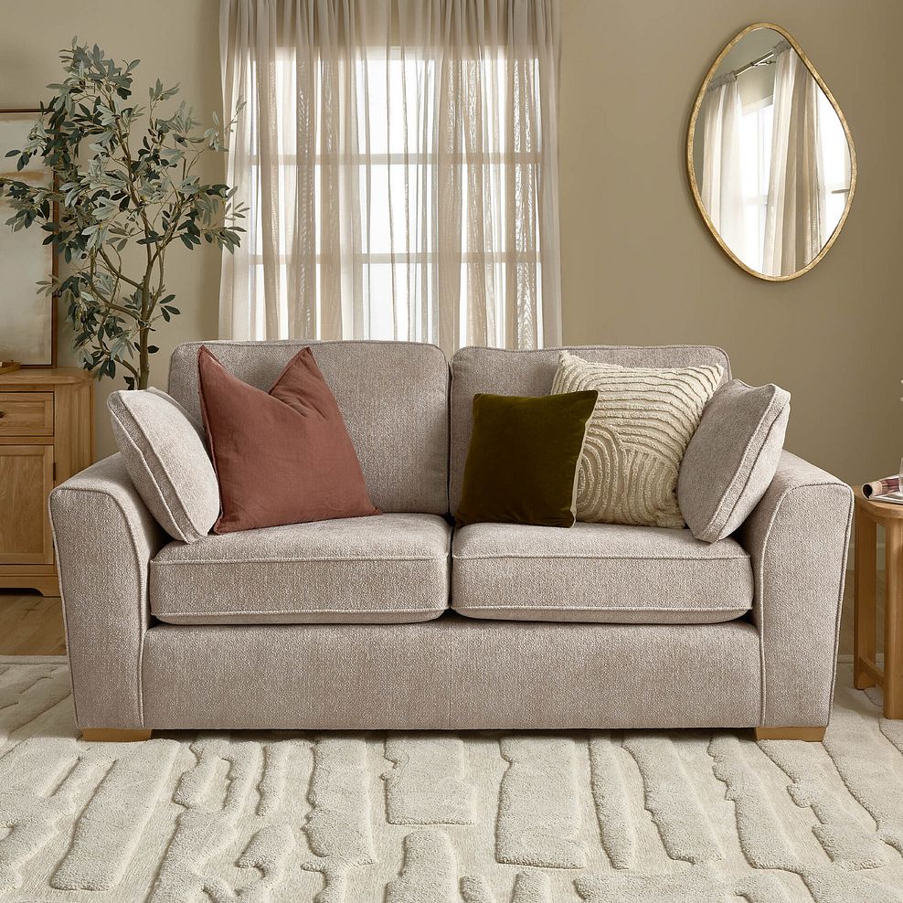 Melton 3 Seater Sofa in Tilda Latte Fabric 2