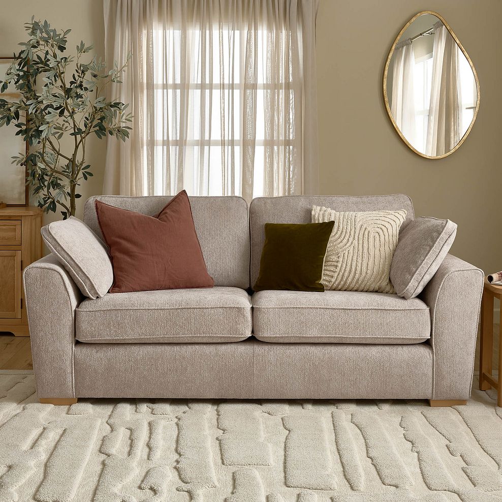 Melton 4 Seater Sofa in  Tilda Latte Fabric 2