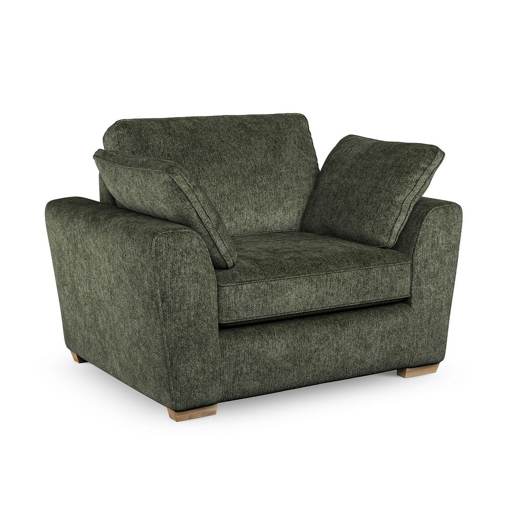 Melton Armchair in Tilda Emerald Fabric 1