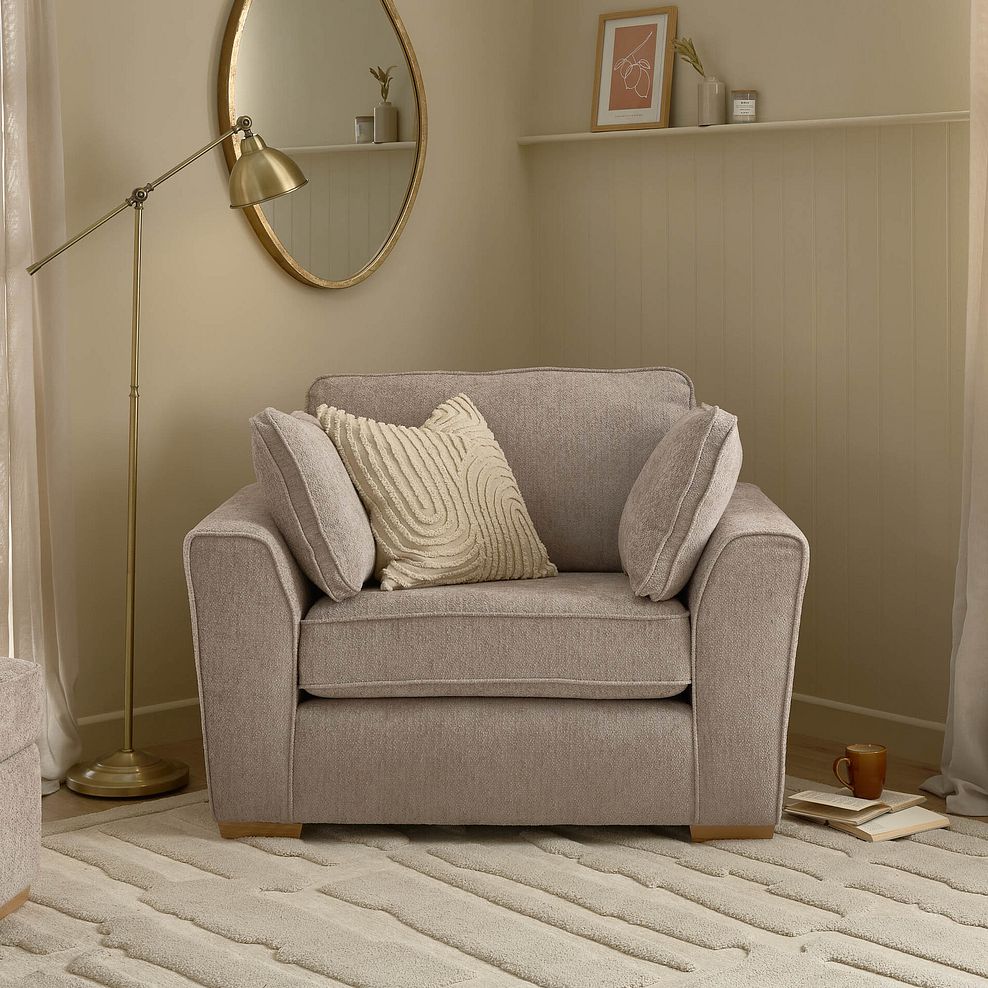 Melton Armchair in  Tilda Latte Fabric 2