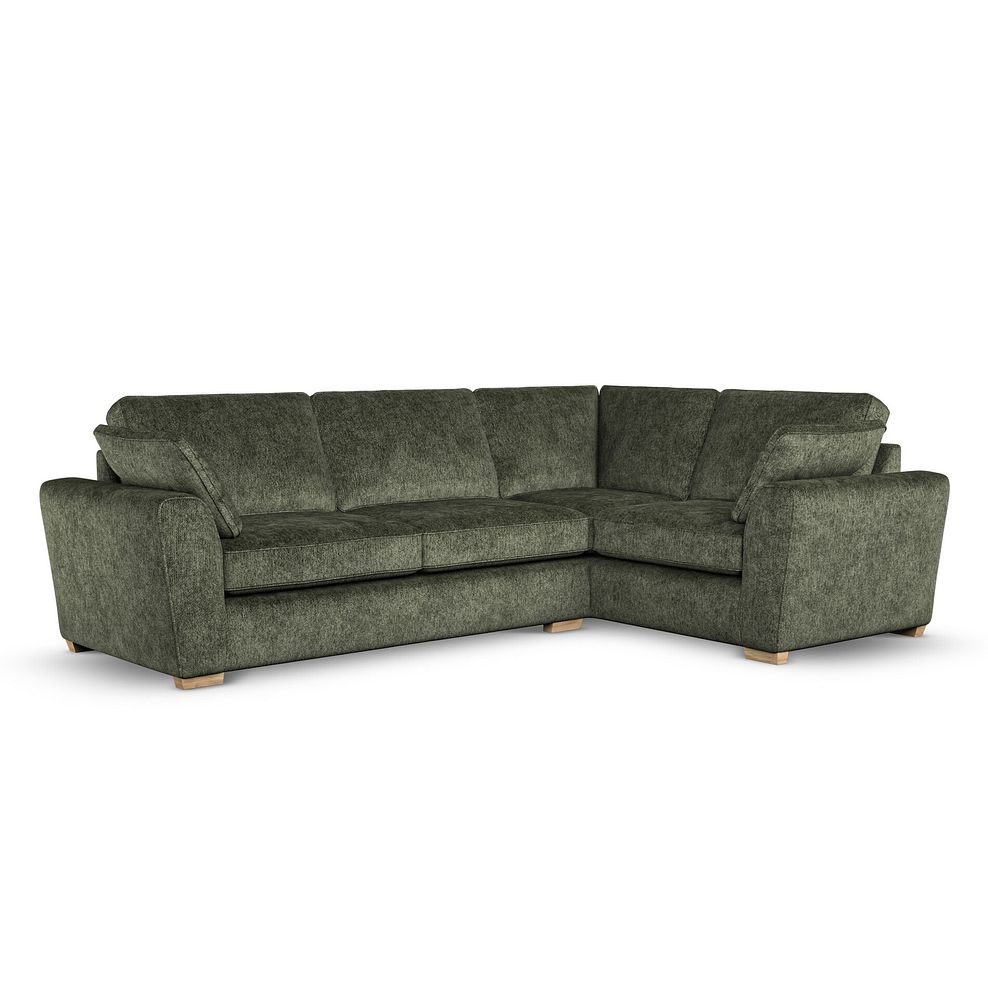 Melton Left Hand Corner Sofa in Tilda Emerald Fabric 1