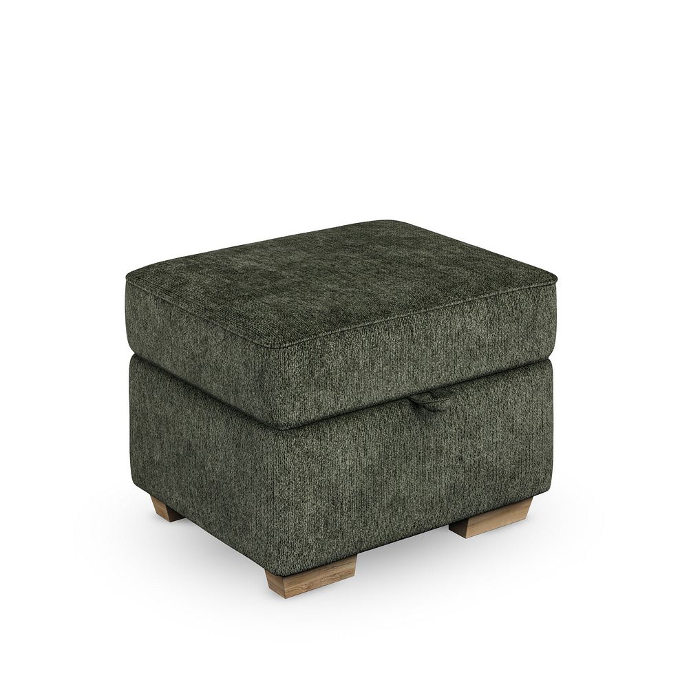 Melton Storage Footstool in Tilda Emerald Fabric 1
