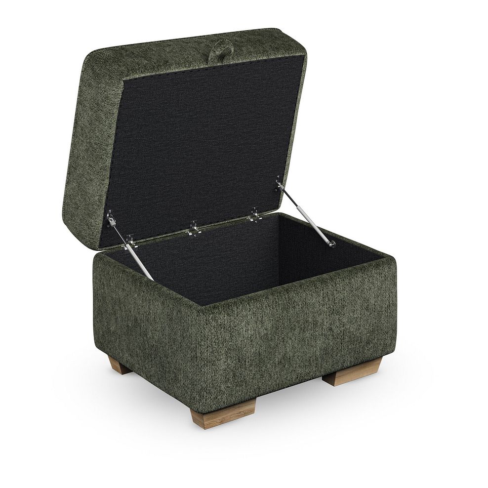 Melton Storage Footstool in Tilda Emerald Fabric 2