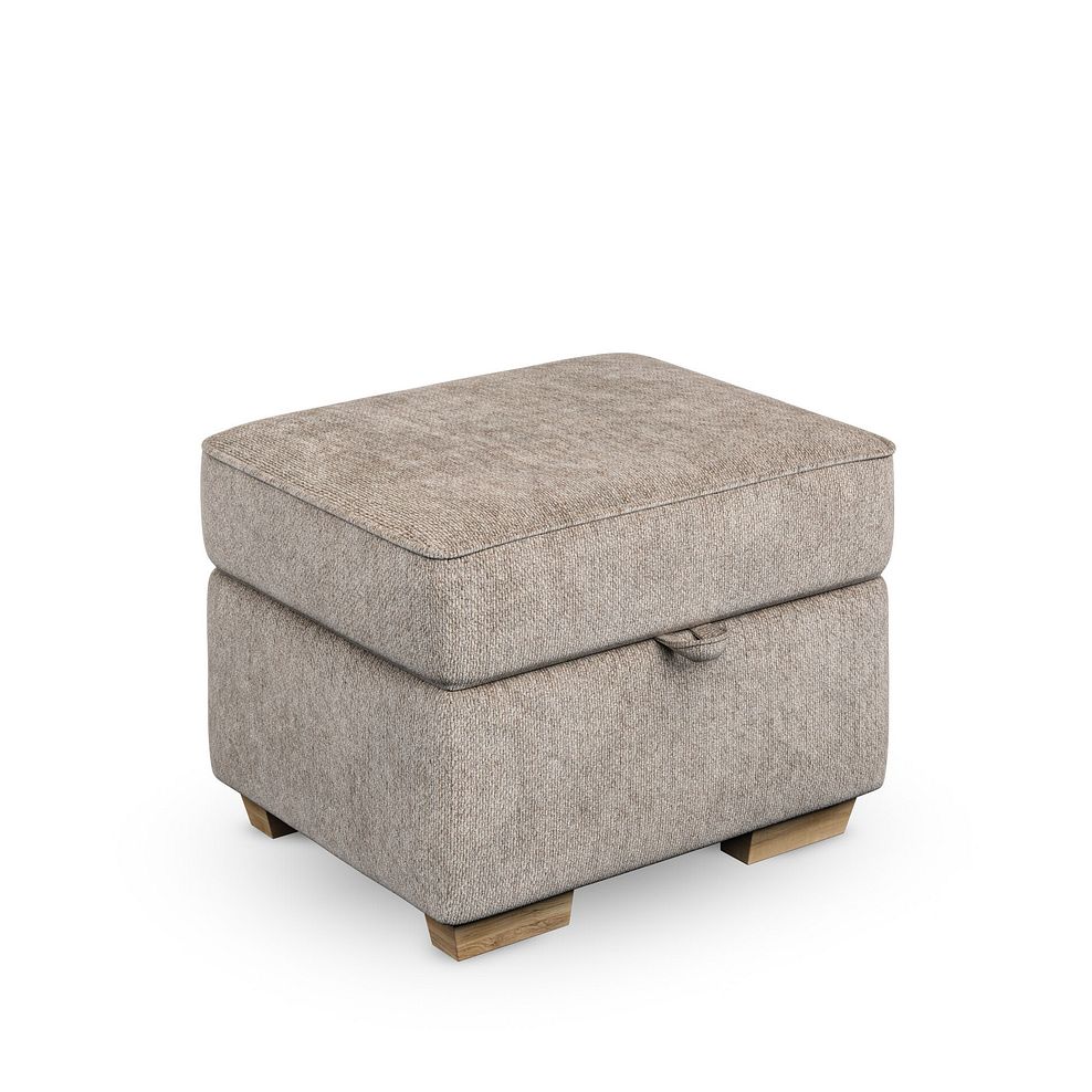 Melton Storage Footstool in  Tilda Latte Fabric 1