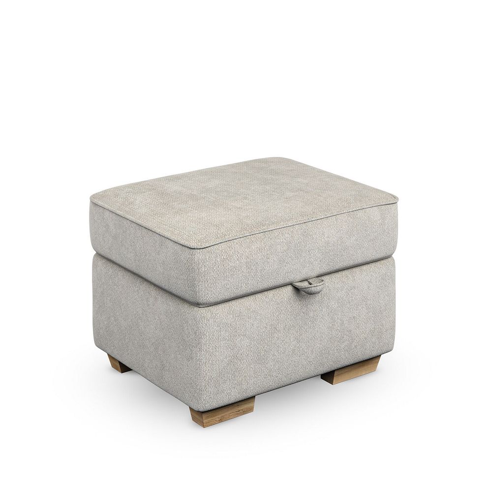 Melton Storage Footstool in Tilda Natural Fabric 1