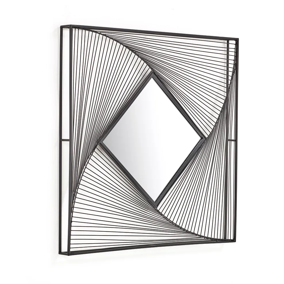 Skylar Metal Wall Mirror - Black 3
