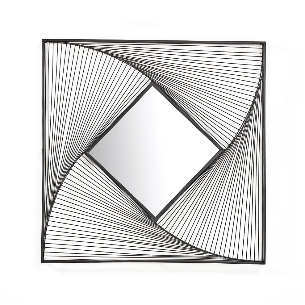 Skylar Metal Wall Mirror - Black 2