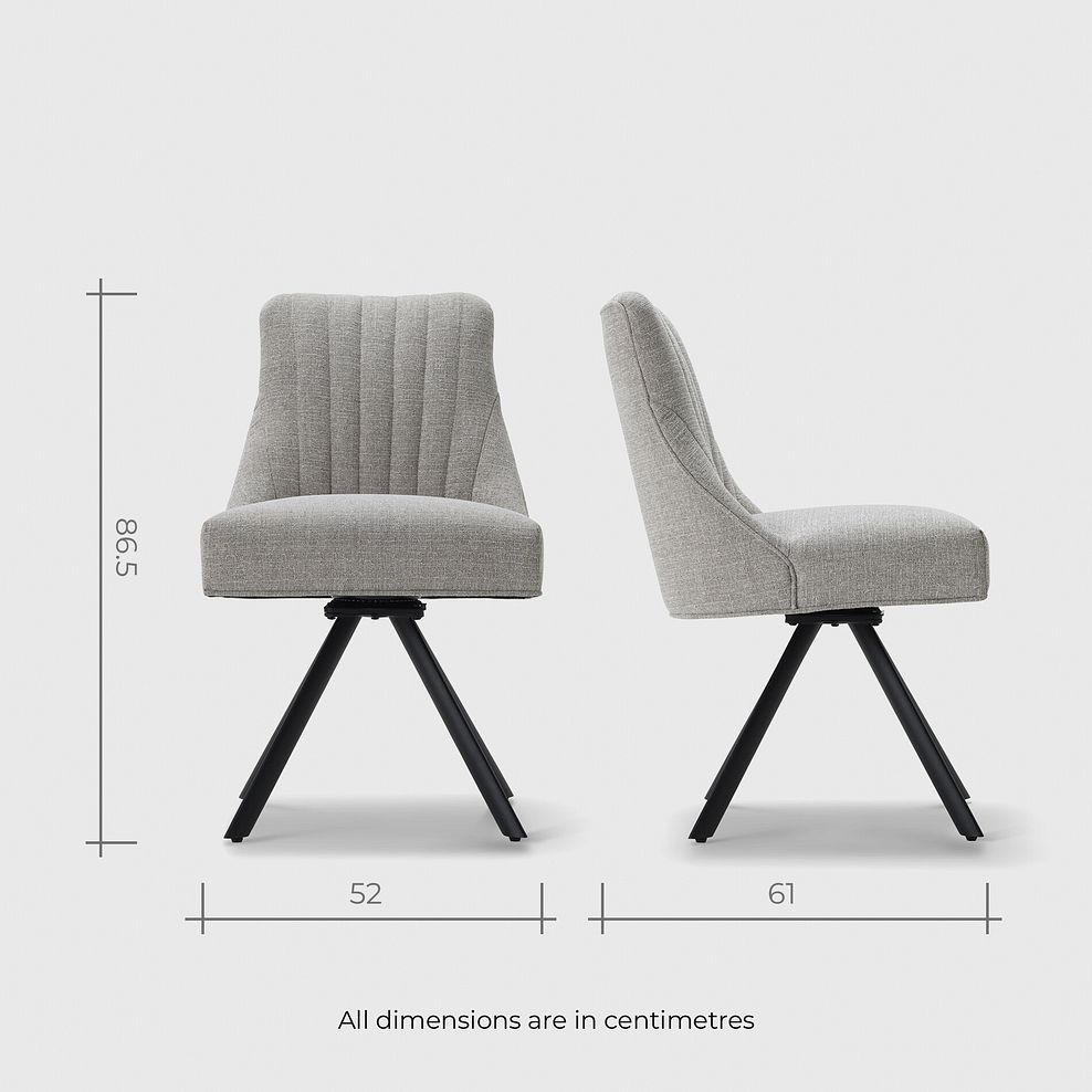 Mia Upholstered Chair with Black Metal Legs in Conway Champagne Fabric 9