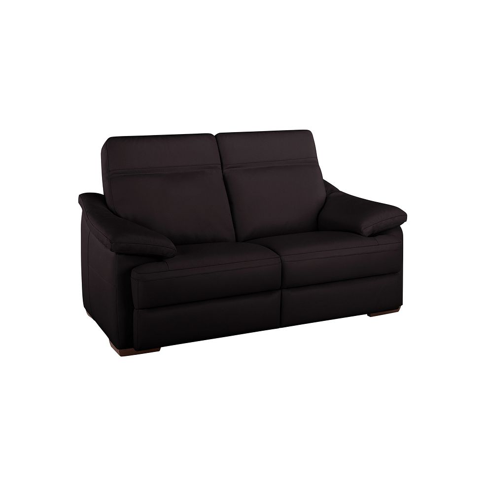 Milano 2 Seater Sofa in Dark Brown Leather Thumbnail 1