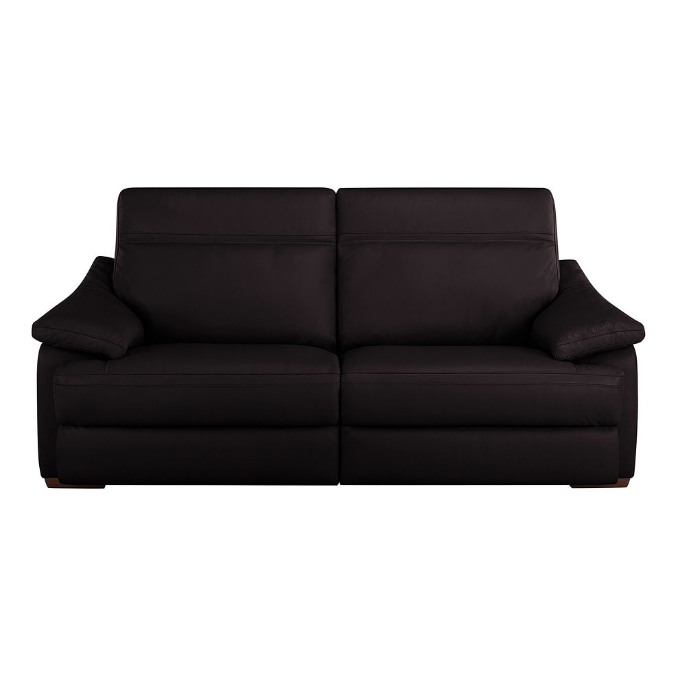 Milano 3 Seater Sofa in Dark Brown Leather Thumbnail 2