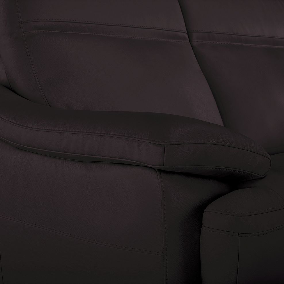 Milano 3 Seater Sofa in Dark Brown Leather 7