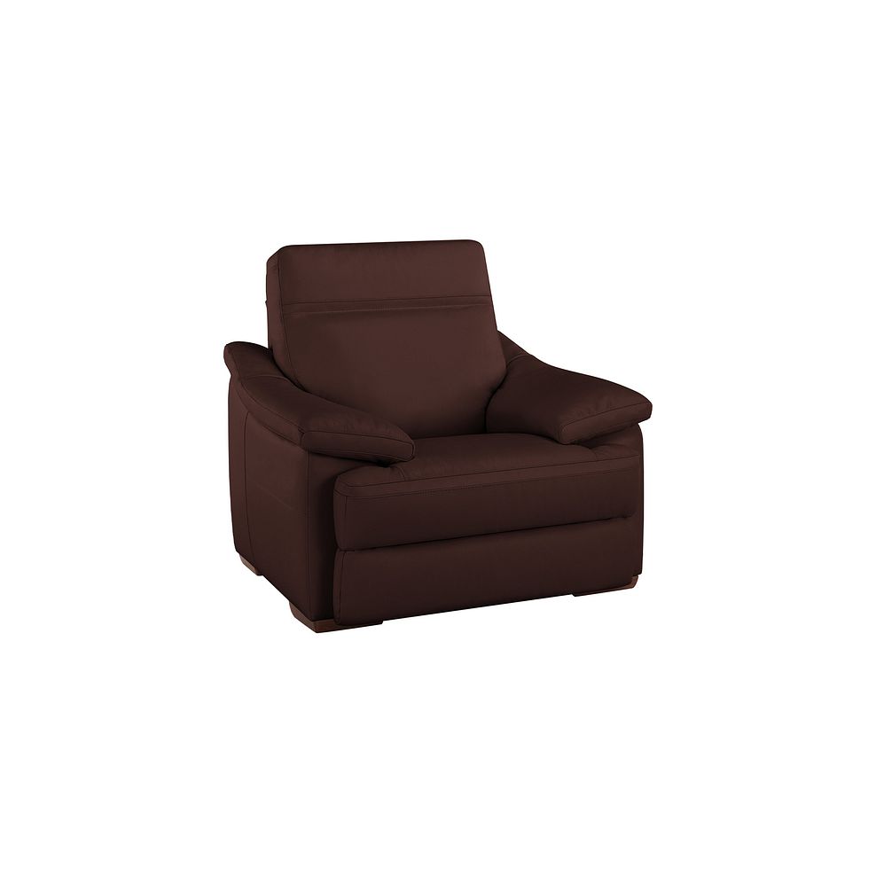 Milano Armchair in Chestnut Leather 1