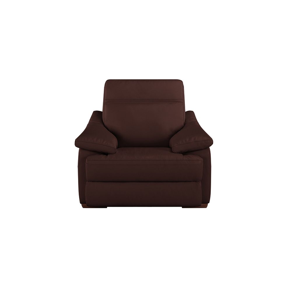 Milano Armchair in Chestnut Leather Thumbnail 2