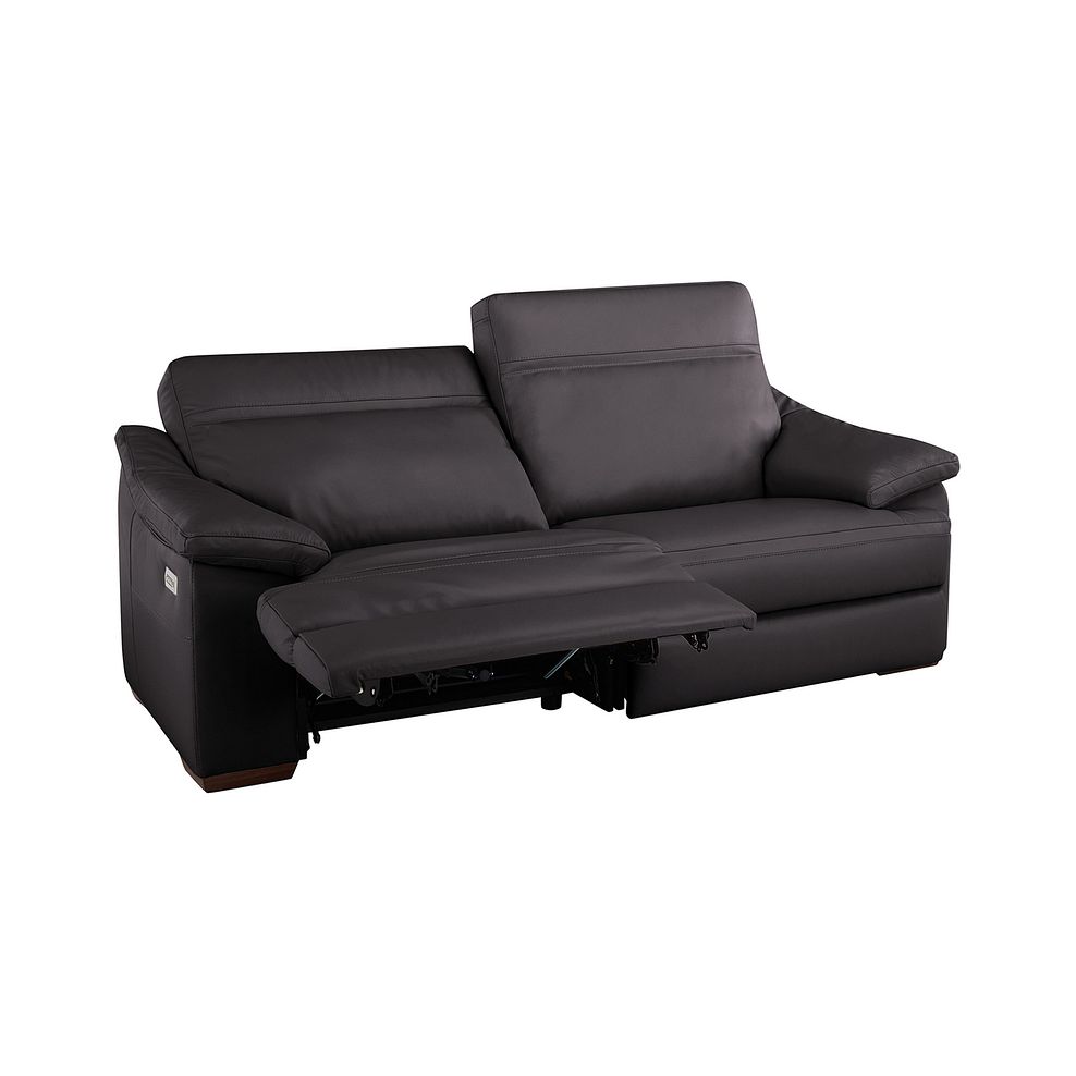 Milano 3 Seater Triple Motion Recliner Sofa in Grey Leather Thumbnail 4