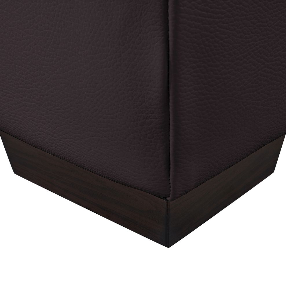 Milano Storage Footstool in Dark Brown Leather 5