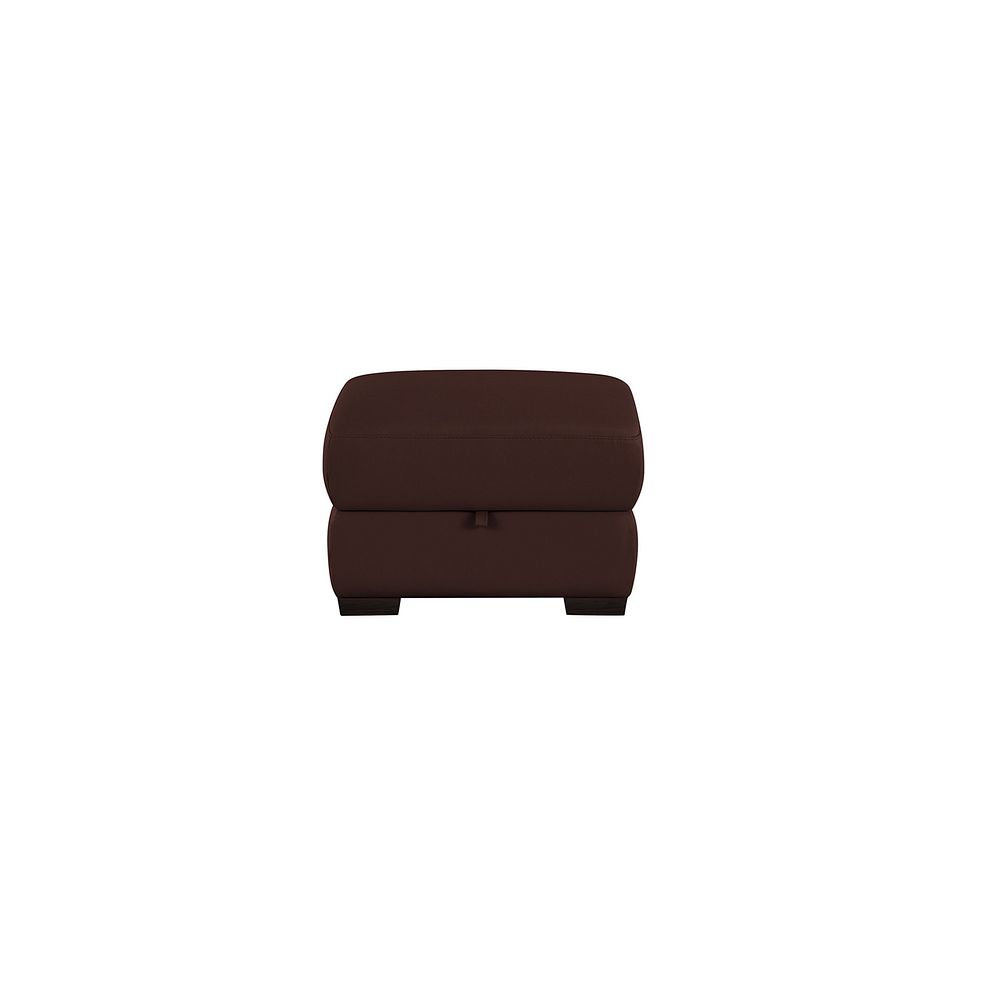 Milano Storage Footstool in Chestnut Leather Thumbnail 2