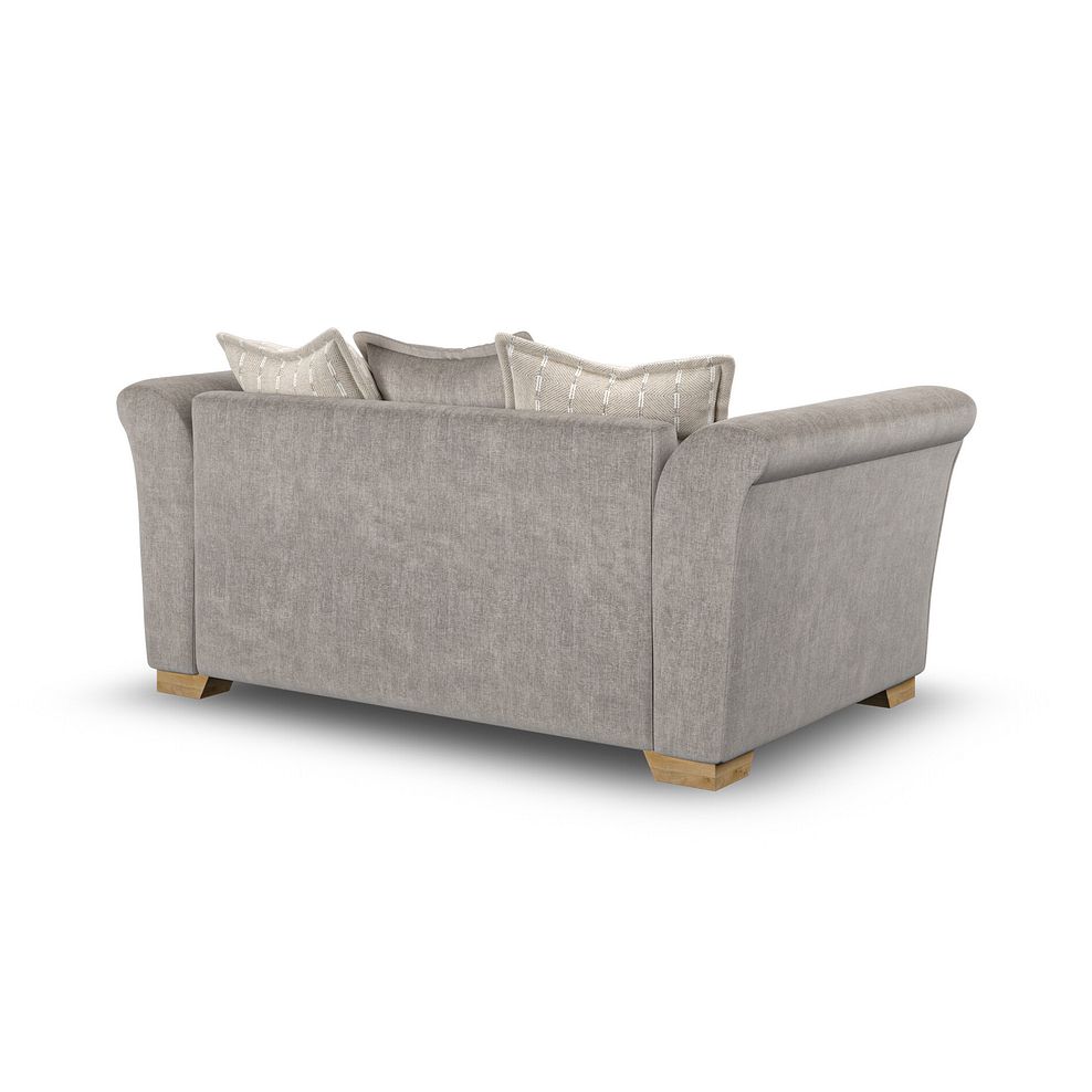 Milldale 2 Seater Pillow Back Sofa in Garda Acier Fabric with Linen Scatters 3