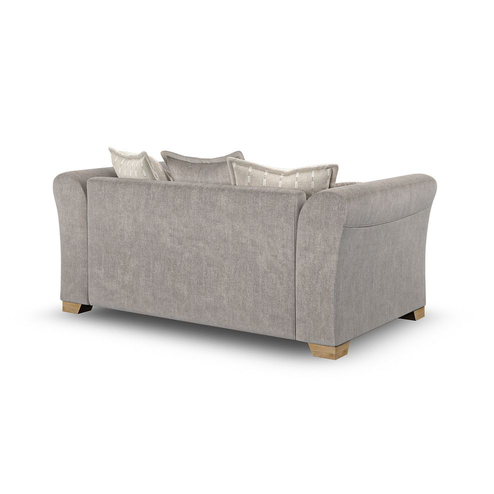 Milldale 2 Seater Pillow Back Sofa in Garda Acier Fabric with Linen Scatters 5