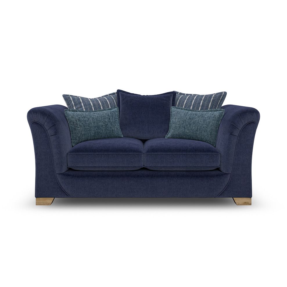Milldale 2 Seater Pillow Back Sofa in Garda Atomic Fabric with Navy Scatters 4