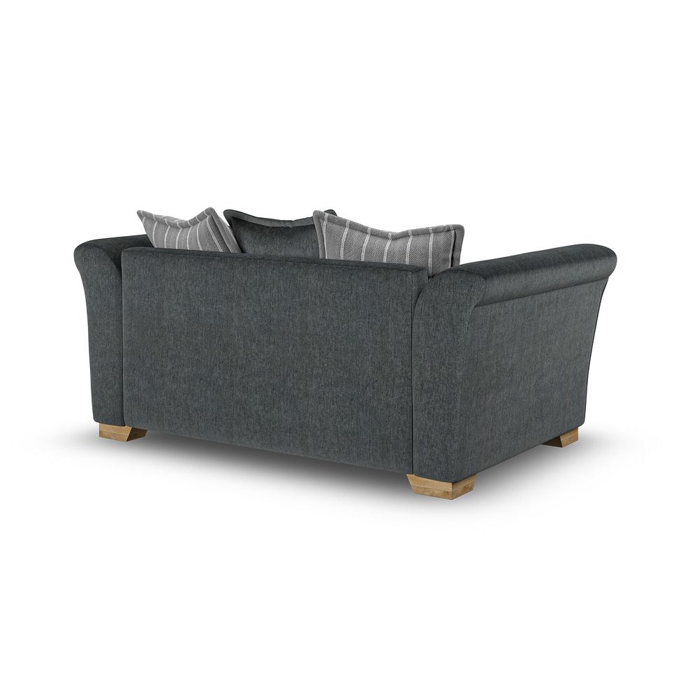 Milldale 2 Seater Pillow Back Sofa in Garda Carbon Fabric with Grey Scatters 3