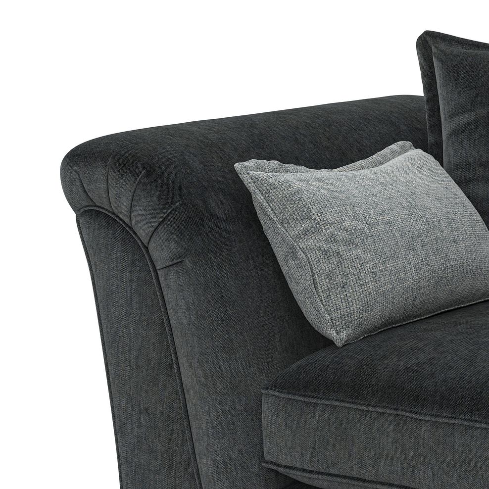 Milldale 2 Seater Pillow Back Sofa in Garda Carbon Fabric with Grey Scatters 6