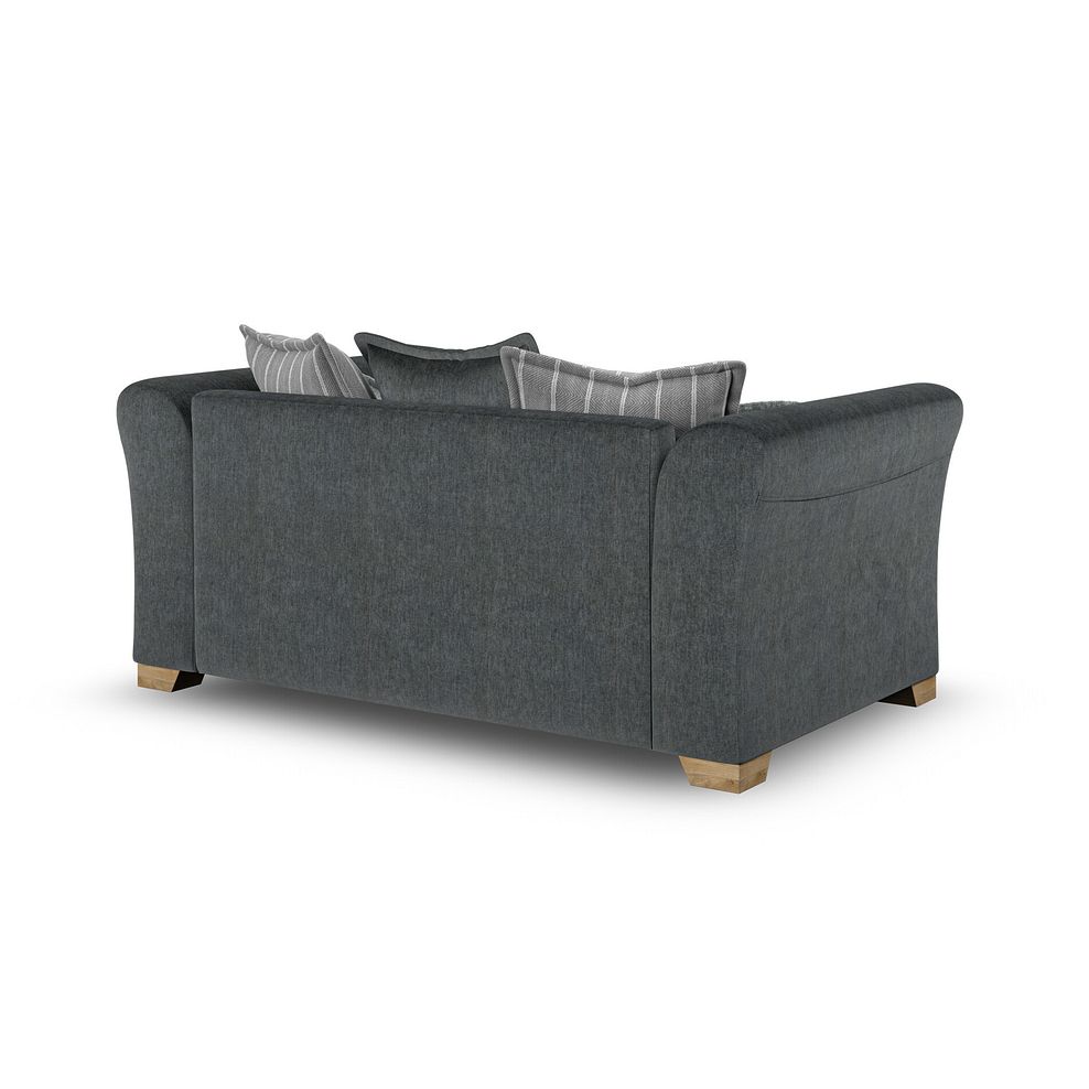 Milldale 2 Seater Pillow Back Sofa in Garda Carbon Fabric with Grey Scatters 5
