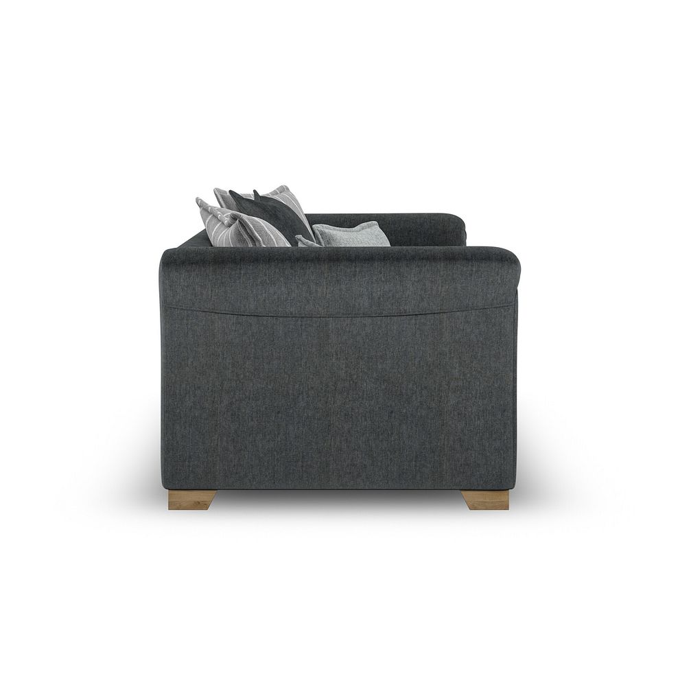 Milldale 2 Seater Pillow Back Sofa in Garda Carbon Fabric with Grey Scatters 7