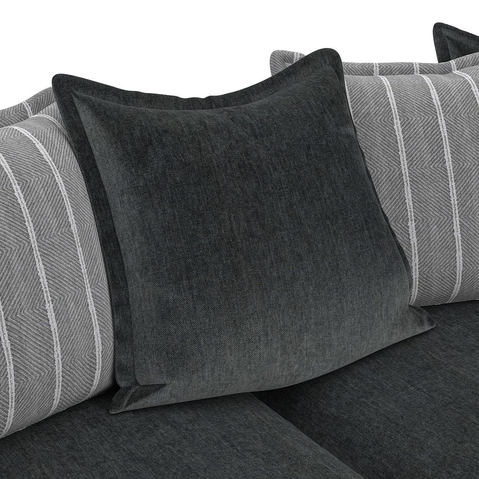 Milldale 2 Seater Pillow Back Sofa in Garda Carbon Fabric with Grey Scatters 12