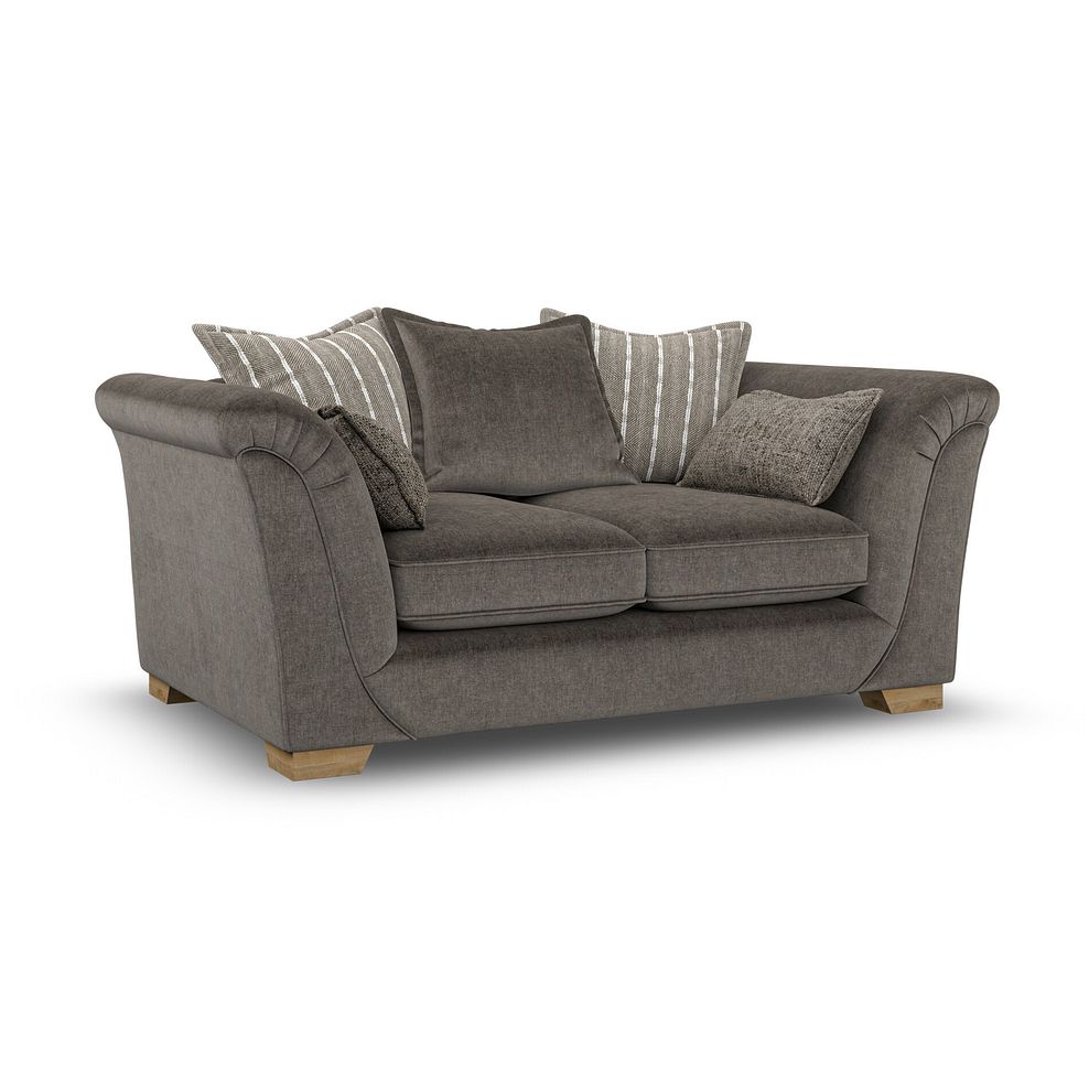 Milldale 2 Seater Pillow Back Sofa in Garda Moody Fabric with Earth Scatters 1