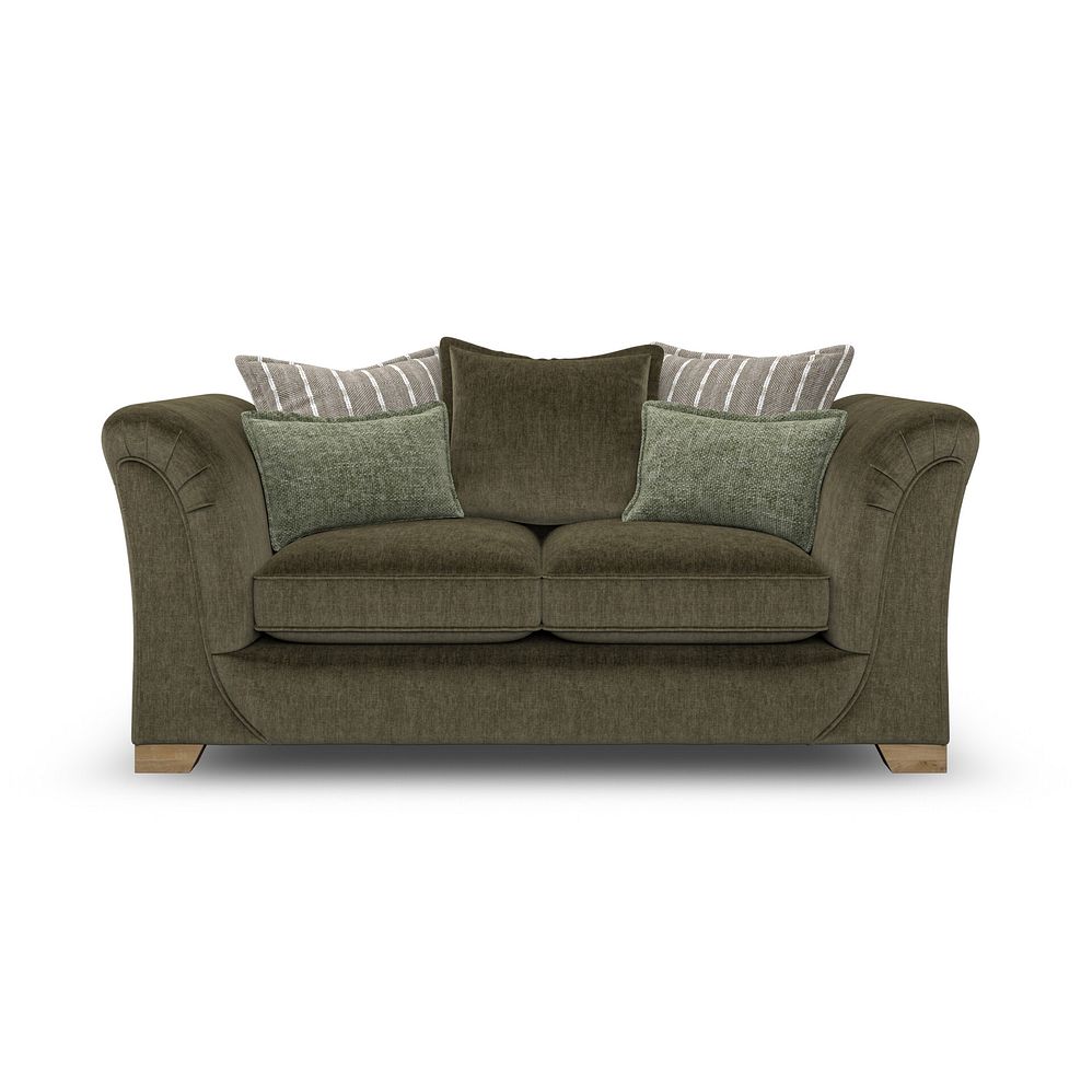 Milldale 2 Seater Pillow Back Sofa in Garda Seaweed Fabric with Earth Scatters 6