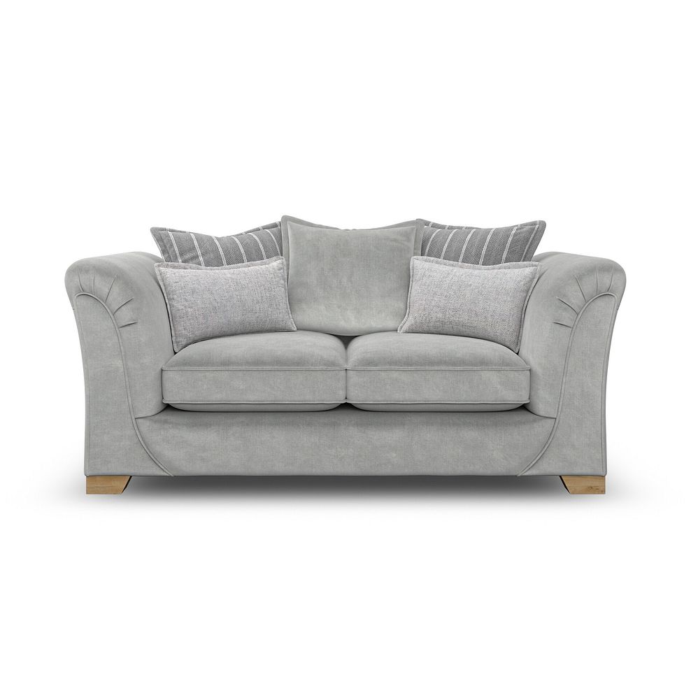 Milldale 2 Seater Pillow Back Sofa in Garda Showers Fabric with Grey Scatters 4
