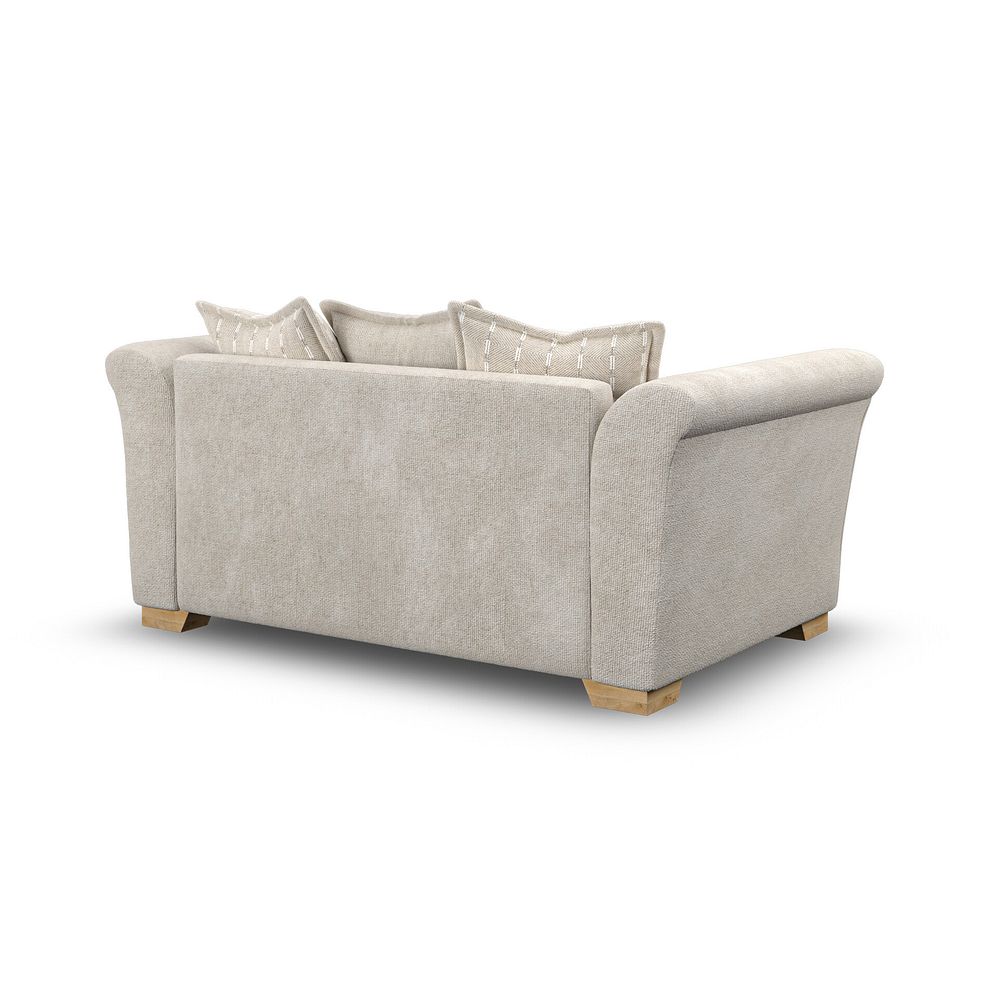 Milldale 2 Seater Pillow Back Sofa in Milo Cream Fabric with Linen Scatters 3