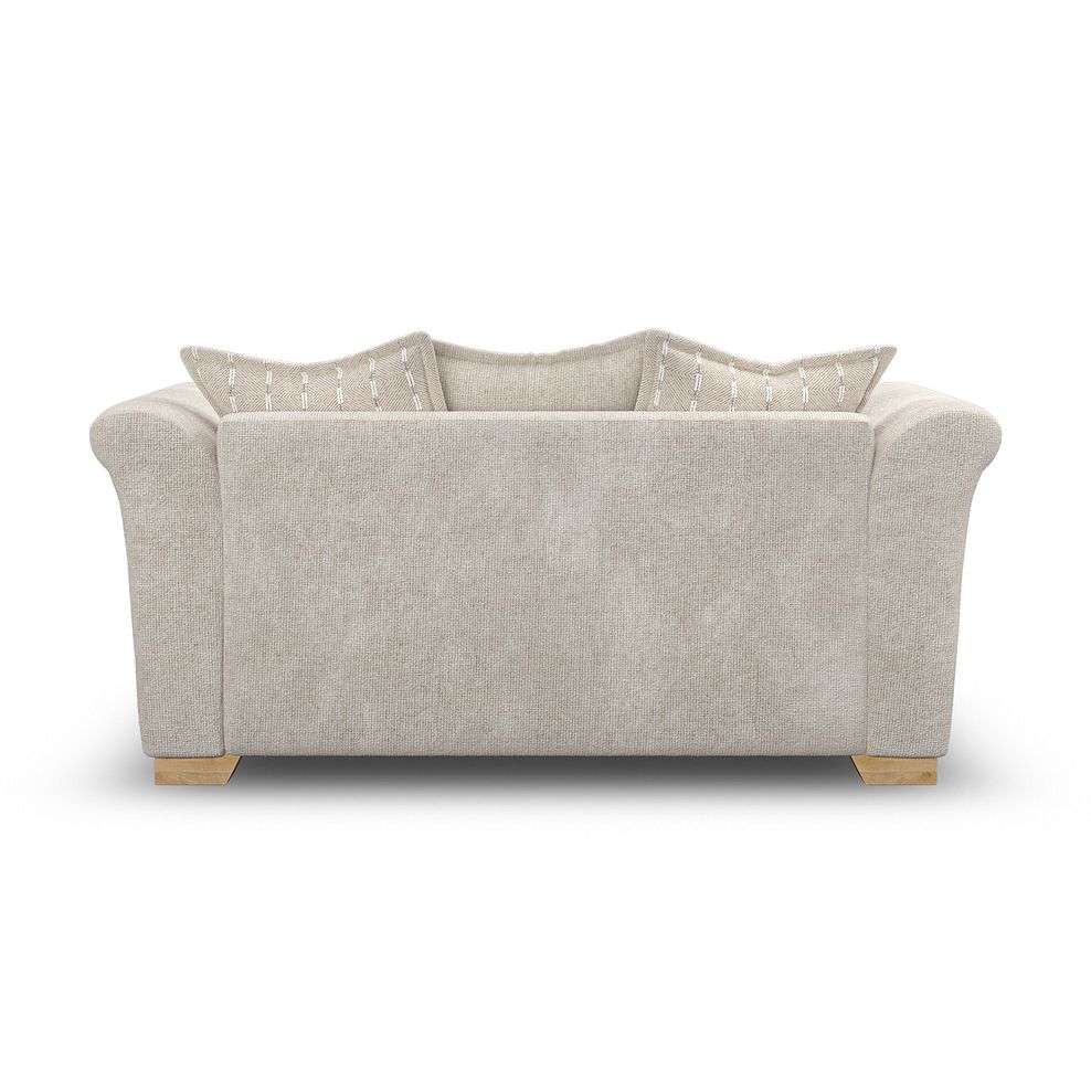 Milldale 2 Seater Pillow Back Sofa in Milo Cream Fabric with Linen Scatters 4