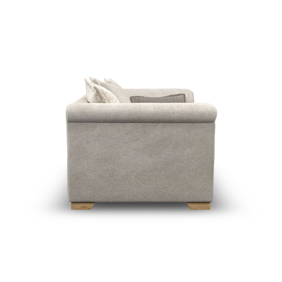 Milldale 2 Seater Pillow Back Sofa in Milo Cream Fabric with Linen Scatters 5