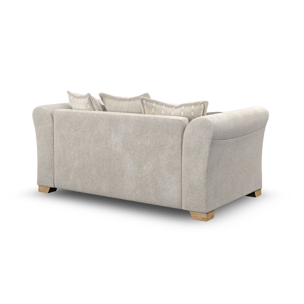 Milldale 2 Seater Pillow Back Sofa in Milo Cream Fabric with Linen Scatters 5
