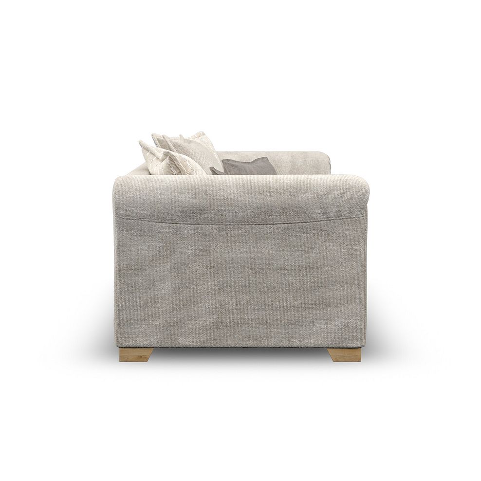 Milldale 2 Seater Pillow Back Sofa in Milo Cream Fabric with Linen Scatters 7