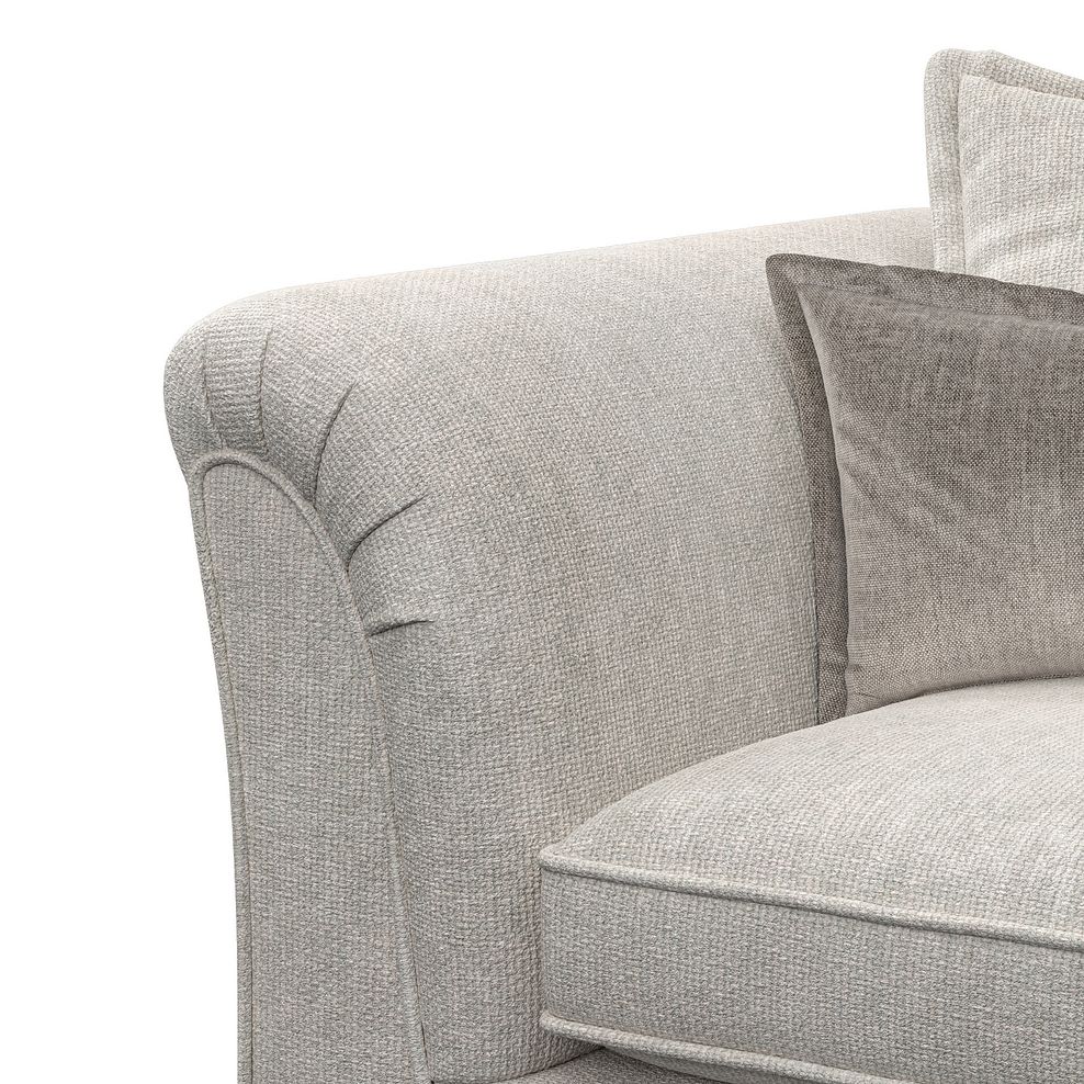 Milldale 2 Seater Pillow Back Sofa in  Milo Ivory Fabric with Linen Scatters 9