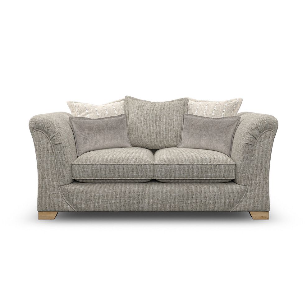 Milldale 2 Seater Pillow Back Sofa in Milo Mink Fabric with Linen Scatters 4