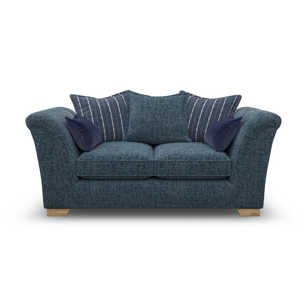 Milldale 2 Seater Pillow Back Sofa in  Milo Navy Fabric with Navy Scatters 2