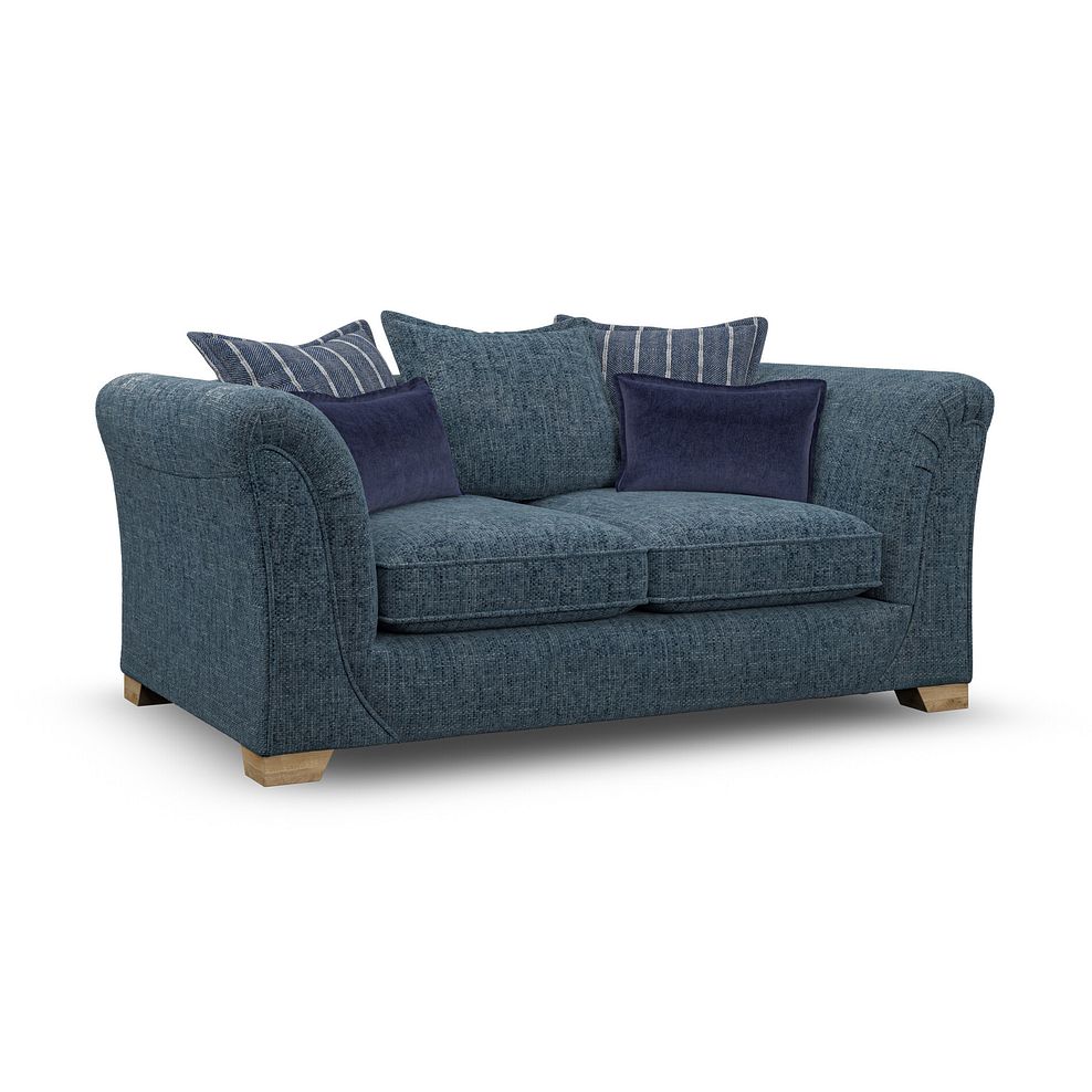 Milldale 2 Seater Pillow Back Sofa in  Milo Navy Fabric with Navy Scatters 3