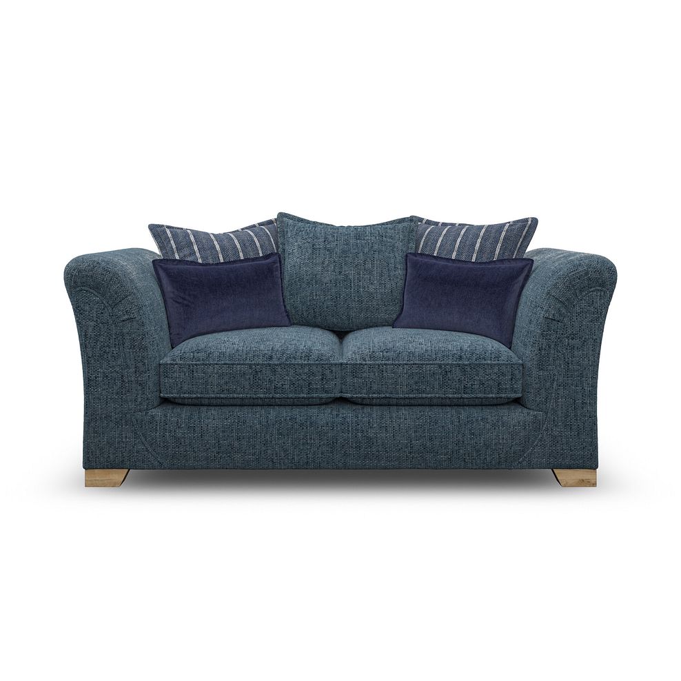 Milldale 2 Seater Pillow Back Sofa in  Milo Navy Fabric with Navy Scatters 4