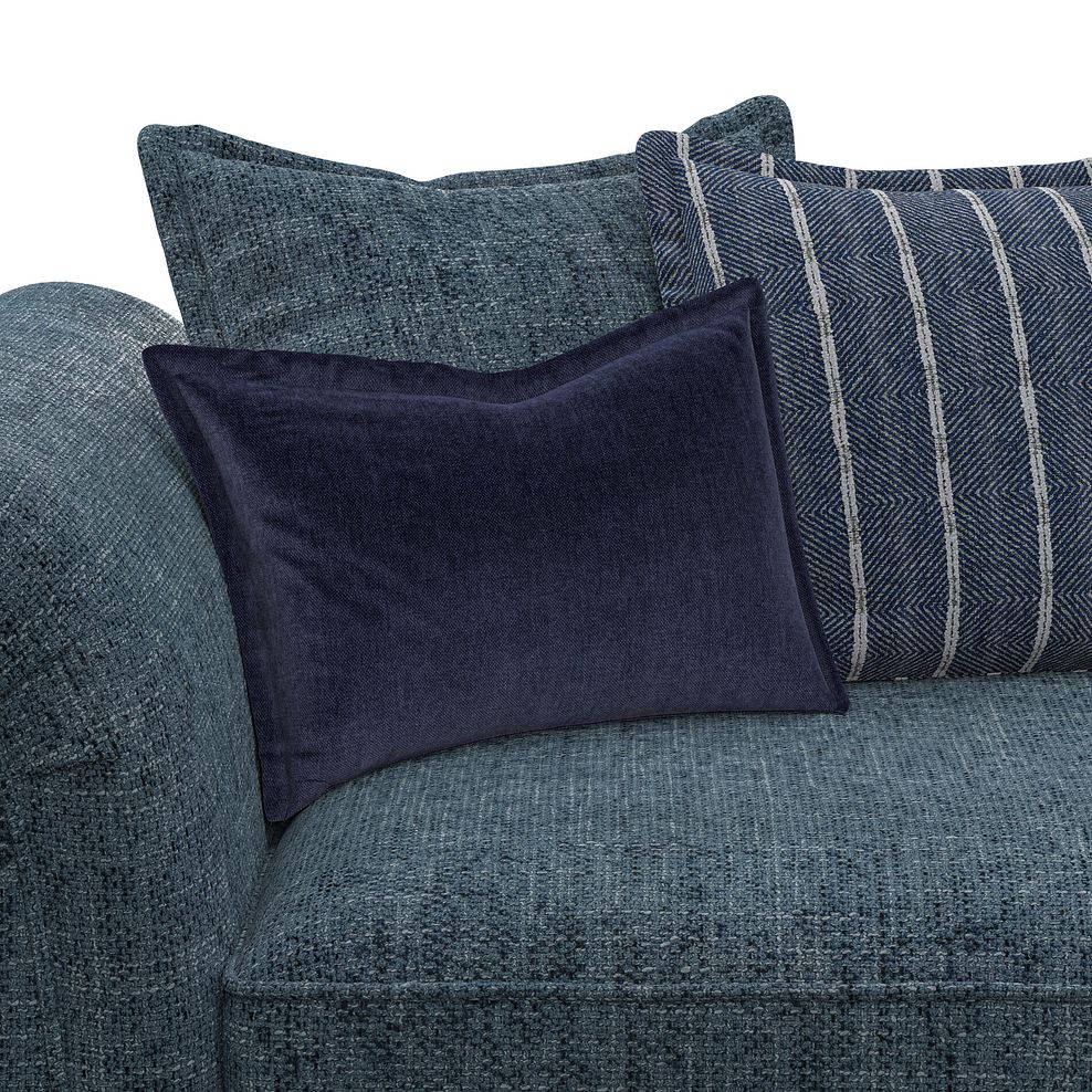 Milldale 2 Seater Pillow Back Sofa in  Milo Navy Fabric with Navy Scatters 8