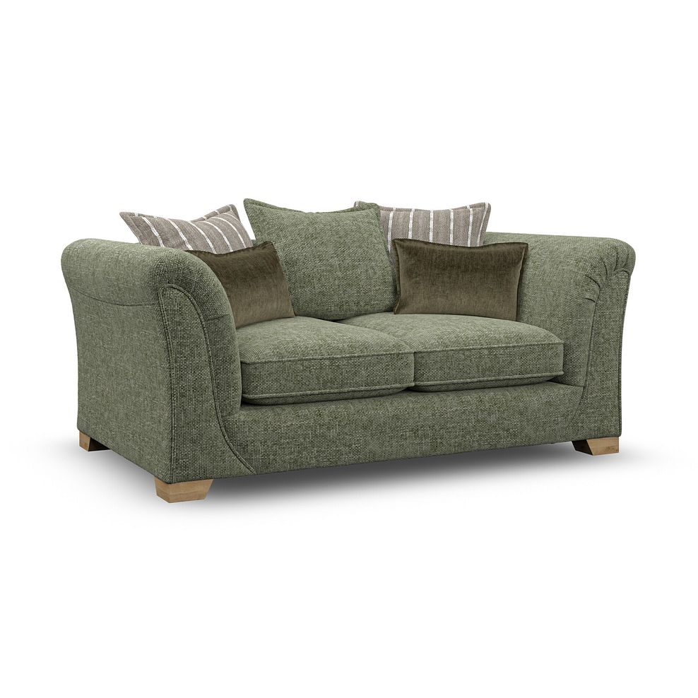 Milldale 2 Seater Pillow Back Sofa in Milo Olive Fabric with Earth Scatters 3