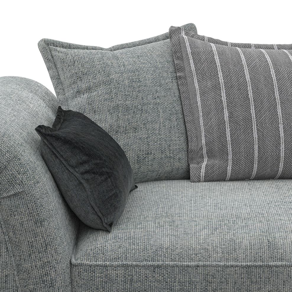 Milldale 2 Seater Pillow Back Sofa in Milo Pewter Fabric with Grey Scatters 7