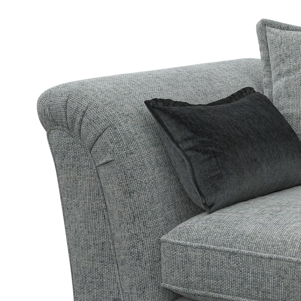 Milldale 2 Seater Pillow Back Sofa in Milo Pewter Fabric with Grey Scatters 8