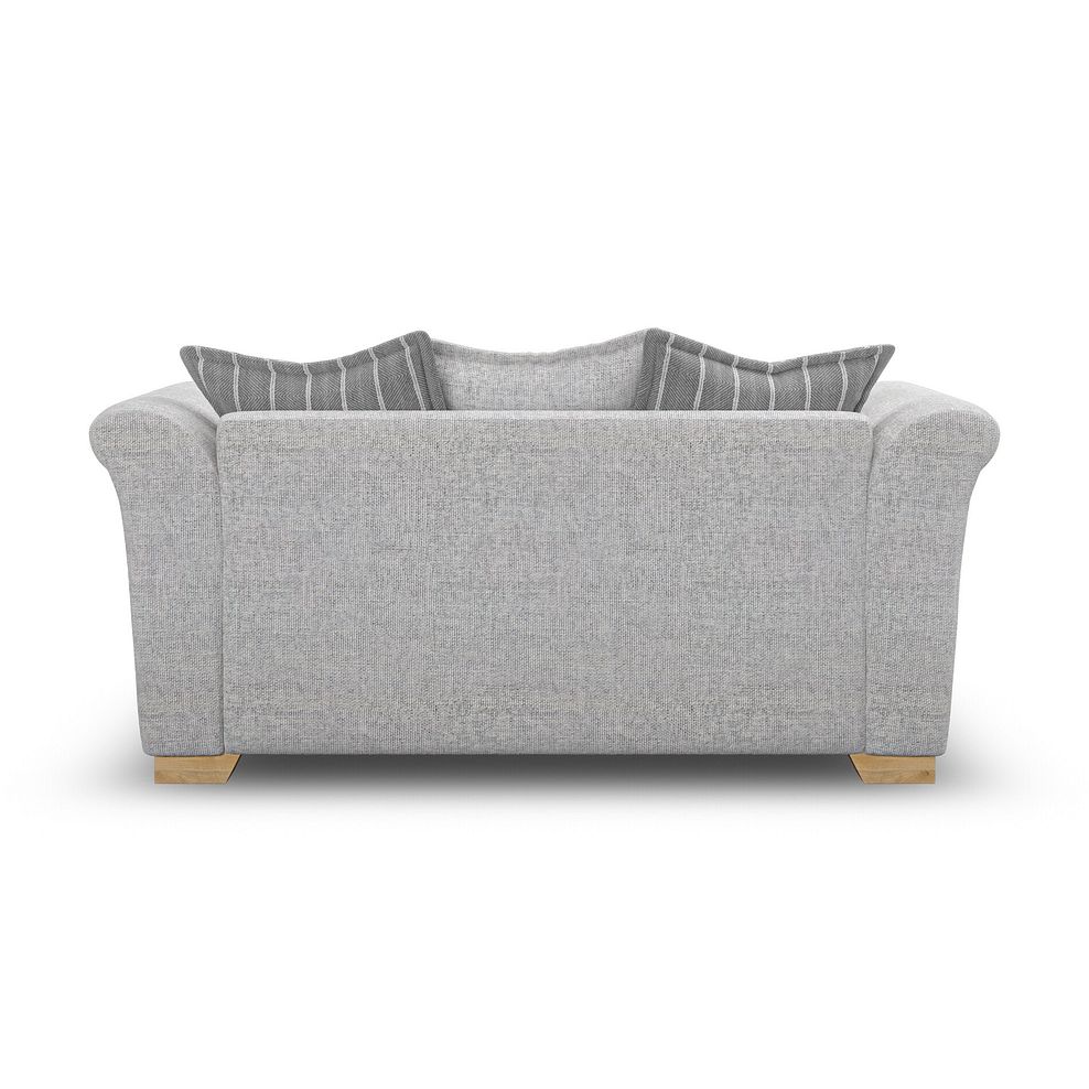 Milldale 2 Seater Pillow Back Sofa in Milo Silver Fabric with Grey Scatters 4