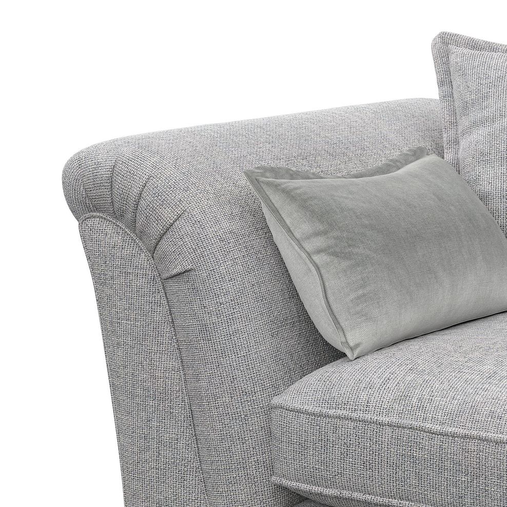 Milldale 2 Seater Pillow Back Sofa in Milo Silver Fabric with Grey Scatters 9