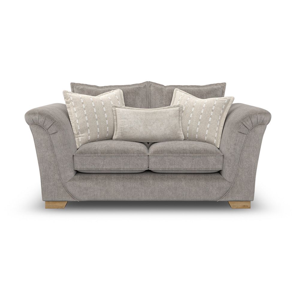 Milldale 2 Seater Sofa in Garda Acier Fabric with Linen Scatters 2